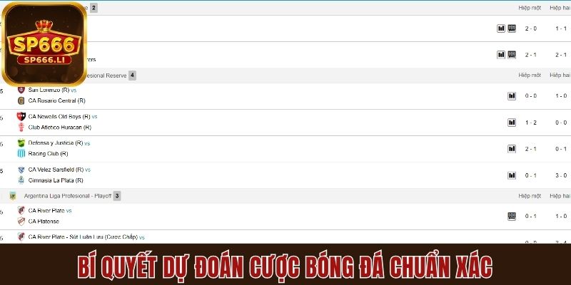 Bí quyết dự đoán cược bóng đá chuẩn xác