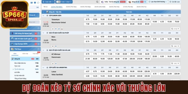 Dự đoán kèo tỷ số chính xác với thưởng lớn