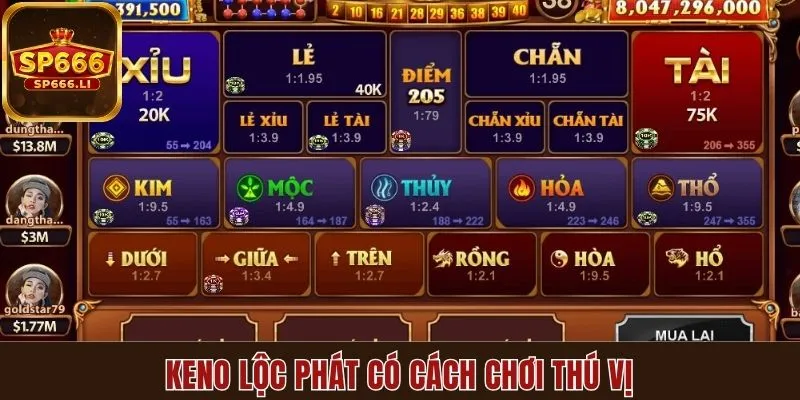 Keno Lộc Phát có cách chơi thú vị