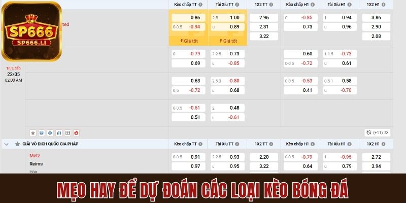 Mẹo hay để dự đoán các loại kèo bóng đá