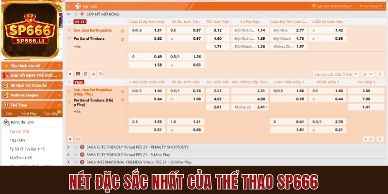 Nét đặc sắc nhất của thể thao SP666
