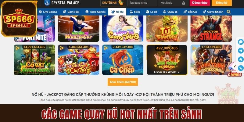 Top tựa game quay hũ hot nhất trên sảnh